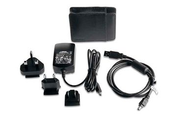 Image of Garmin Travel Pack (3.5'' carrying case, AC adapter cable with international adapters (North America, Europe and UK), USB cable 010-11230-01 w/ Free S&amp;H