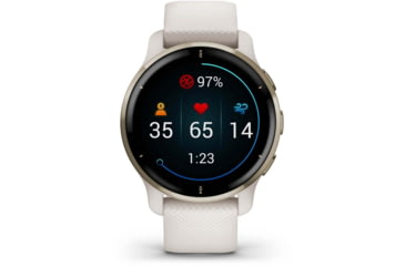 Image of Garmin Venu 2 Plus Smartwatch, Ivory/Cream Gold, 40mm, Rechargeable, 0100249602