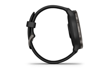 Image of Garmin Venu 2 Watch, Slate Stainless Steel Bezel with Black Case and Silicone Band, Slate/Black, 010-02430-01
