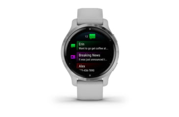 Image of Garmin Venu 2S, Mist Grey + Passivated, Silver/Mist Gray, 010-02429-02