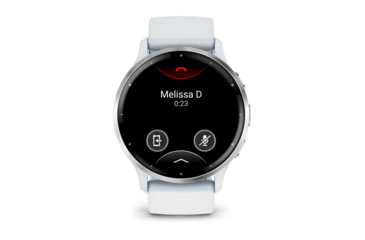 Image of Garmin Venu 3 Watch, Silver Stainless Steel Bezel w/ Whitestone Case and Silicone Band, 010-02784-00