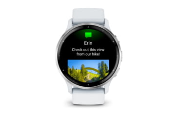 Image of Garmin Venu 3 Watch, Silver Stainless Steel Bezel w/ Whitestone Case and Silicone Band, 010-02784-00