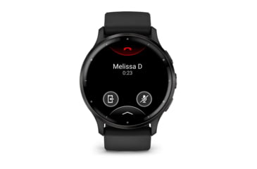 Image of Garmin Venu 3 Watch, Slate Stainless Steel Bezel w/ Black Case and Silicone Band, 010-02784-01
