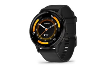 Image of Garmin Venu 3 Watch, Slate Stainless Steel Bezel w/ Black Case and Silicone Band, 010-02784-01
