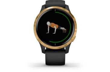 Image of Garmin Venu GPS Smartwatch, Black/Gold, 010-02173-31