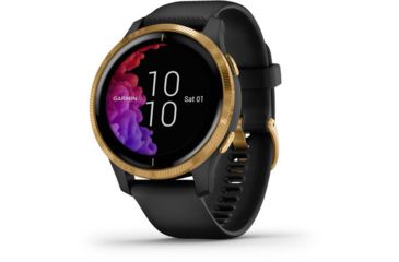 Image of Garmin Venu GPS Smartwatch, Black/Gold, 010-02173-31