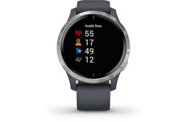 Image of Garmin Venu GPS Smartwatch, Granite Blue/Silver, 010-02173-01
