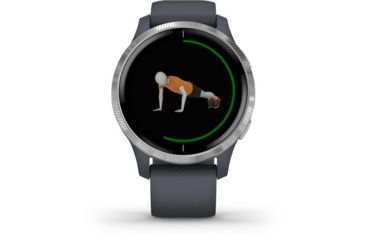 Image of Garmin Venu GPS Smartwatch, Granite Blue/Silver, 010-02173-01