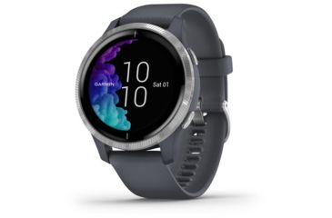 Image of Garmin Venu GPS Smartwatch, Granite Blue/Silver, 010-02173-01