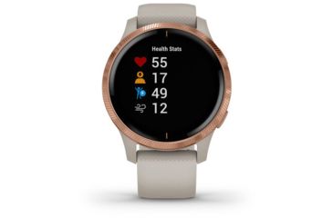Image of Garmin Venu GPS Smartwatch, Light Sand/Rose Gold, 010-02173-21