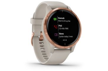 Image of Garmin Venu GPS Smartwatch, Light Sand/Rose Gold, 010-02173-21
