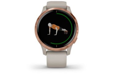Image of Garmin Venu GPS Smartwatch, Light Sand/Rose Gold, 010-02173-21