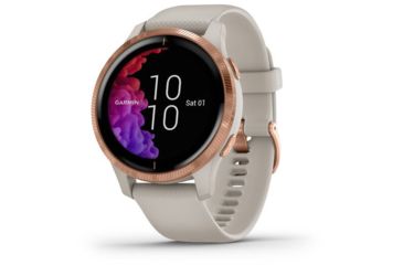 Image of Garmin Venu GPS Smartwatch, Light Sand/Rose Gold, 010-02173-21
