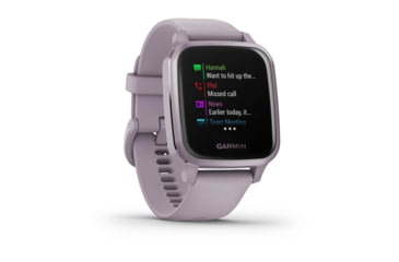 Image of Garmin Venu SQ GPS Smartwatch, Metallic Orchid Aluminum Bezel with Orchid Case and Silicone Band, 010-02427-02