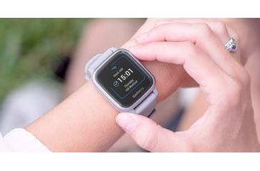 Image of Garmin Venu SQ GPS Smartwatch, Metallic Orchid Aluminum Bezel with Orchid Case and Silicone Band, 010-02427-02