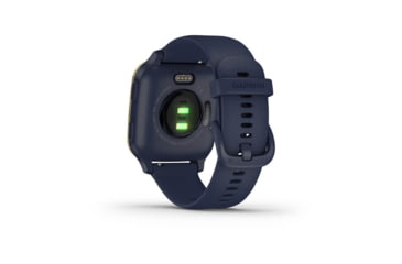 Image of Garmin Venu SQ GPS Smartwatch - Music Edition, Light Gold Aluminum Bezel with Navy Case and Silicone Band, 010-02426-02