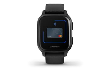 Image of Garmin Venu SQ GPS Smartwatch - Music Edition, Slate Aluminum Bezel with Black Case and Silicone Band, 010-02426-00