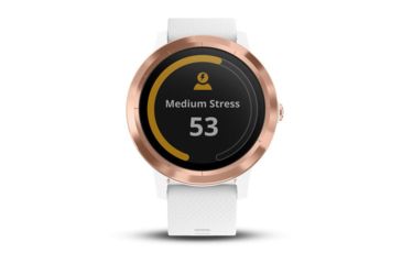 Image of Garmin Vivoactive 3, English Only, Silicone, White/Rose Gold 010-01769-09