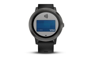 Image of Garmin Vivoactive 3, English Only, Silicone, Black/Black/Slate 010-01769-11