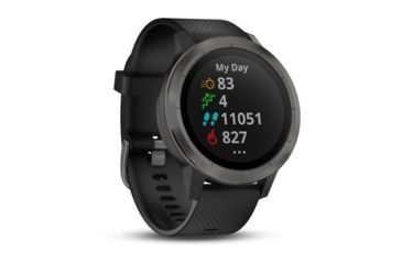 Image of Garmin Vivoactive 3, English Only, Silicone, Black/Black/Slate 010-01769-11