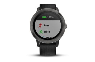 Image of Garmin Vivoactive 3, English Only, Silicone, Black/Black/Slate 010-01769-11