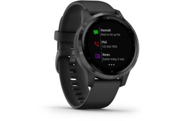 Image of Garmin Vivoactive 4S GPS Smartwatch, Black/Slate, 010-02172-11