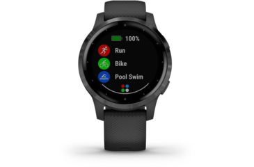 Image of Garmin Vivoactive 4S GPS Smartwatch, Black/Slate, 010-02172-11