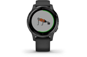 Image of Garmin Vivoactive 4S GPS Smartwatch, Black/Slate, 010-02172-11