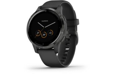 Image of Garmin Vivoactive 4S GPS Smartwatch, Black/Slate, 010-02172-11
