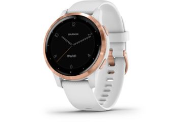 Image of Garmin Vivoactive 4S GPS Smartwatch, White/Rose Gold, 010-02172-21
