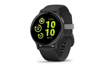 Image of Garmin Vivoactive 5 Watch, Slate Aluminim Bezel w/ Black Case and Silicone Band, 010-02862-10