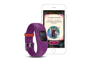 Image of Garmin Vivofit jr. 2, Kid's Activity Tracker, Disney Frozen 2 - Anna, Purple 010-01909-39