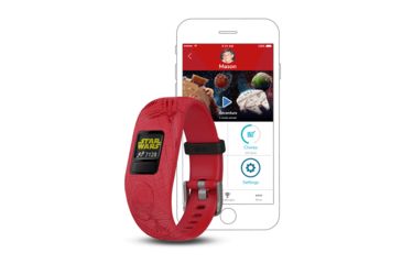 Image of Garmin Vivofit jr. 2, Kid's Activity Tracker, Star Wars - Dark Side, Red 010-01909-3B