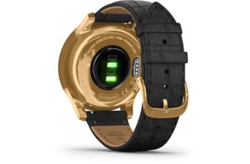 Image of Garmin Vivomove 3 Luxe Hybrid Smartwatch w/Leather Band, 24K Gold/Black, 010-02241-02