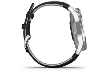 Image of Garmin Vivomove 3 Luxe Hybrid Smartwatch w/Leather Band, Navy/Silver, 010-02241-00