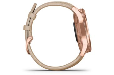 Image of Garmin Vivomove 3 Luxe Hybrid Smartwatch w/Leather Band, Rose Gold/Light Sand, 010-02241-01