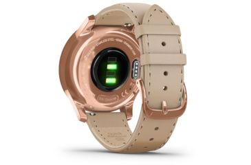 Image of Garmin Vivomove 3 Luxe Hybrid Smartwatch w/Leather Band, Rose Gold/Light Sand, 010-02241-01