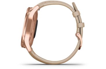 Image of Garmin Vivomove 3 Luxe Hybrid Smartwatch w/Leather Band, Rose Gold/Light Sand, 010-02241-01