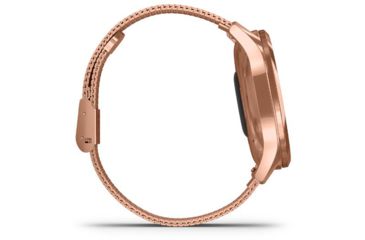 Image of Garmin Vivomove 3 Luxe Hybrid Smartwatch w/Milanese Band, 18K Rose Gold/Black, 010-02241-04