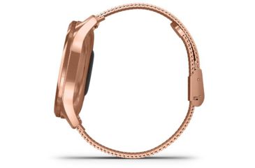 Image of Garmin Vivomove 3 Luxe Hybrid Smartwatch w/Milanese Band, 18K Rose Gold/Black, 010-02241-04