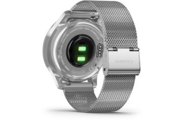 Image of Garmin Vivomove 3 Luxe Hybrid Smartwatch w/Milanese Band, Silver/Black, 010-02241-03