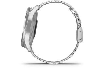 Image of Garmin Vivomove 3 Luxe Hybrid Smartwatch w/Milanese Band, Silver/Black, 010-02241-03