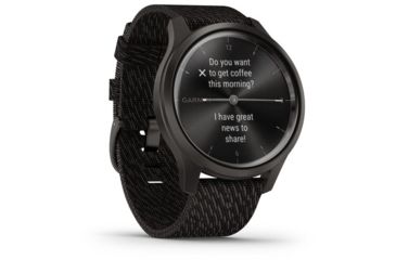 Image of Garmin Vivomove 3 Style Hybrid Smartwatch w/Nylon Band, Black/Slate, 010-02240-03