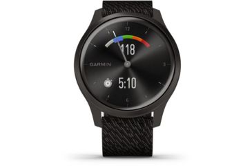 Image of Garmin Vivomove 3 Style Hybrid Smartwatch w/Nylon Band, Black/Slate, 010-02240-03