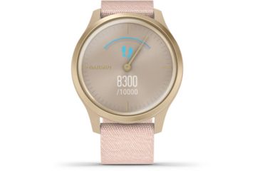 Image of Garmin Vivomove 3 Style Hybrid Smartwatch w/Nylon Band, Blush Pink/Gold, Nylon, 010-02240-02