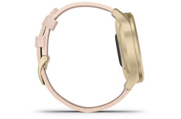 Image of Garmin Vivomove 3 Style Hybrid Smartwatch w/Nylon Band, Blush Pink/Gold, Nylon, 010-02240-02