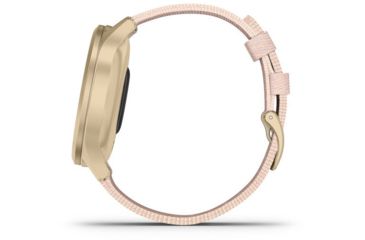 Image of Garmin Vivomove 3 Style Hybrid Smartwatch w/Nylon Band, Blush Pink/Gold, Nylon, 010-02240-02
