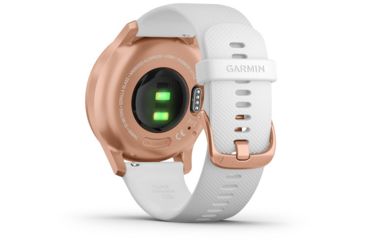 Image of Garmin Vivomove 3 Style Hybrid Smartwatch w/Silicone Band, Rose Gold/White,, 010-02240-00
