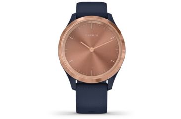Image of Garmin Vivomove 3S Hybrid Smartwatch, Navy/Rose Gold, 010-02238-03