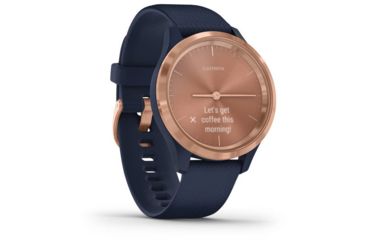 Image of Garmin Vivomove 3S Hybrid Smartwatch, Navy/Rose Gold, 010-02238-03